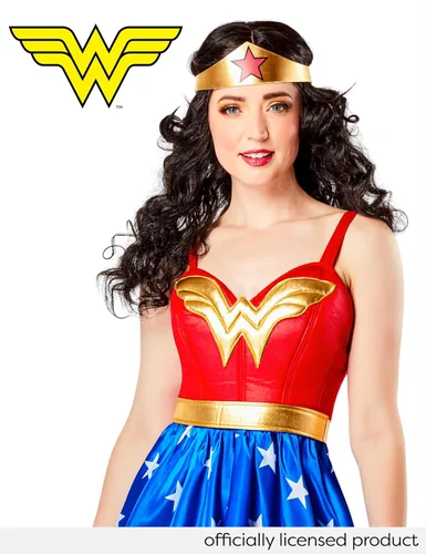 Vista 2 de Rubies DC Comics: Wonder Woman Costume Dress for Adults, Women's Large