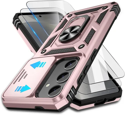 Vista 36 de Funda para Samsung Galaxy Note 20 5G con (2 piezas) protector de pantalla HD, resistente a prueba de golpes con soporte de rotación de 360°