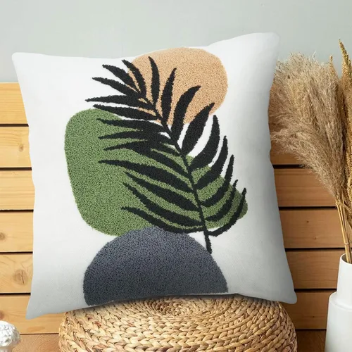 Vista 16 de JASEN Funda de almohada bordada de gato de 18 x 18 pulgadas, funda de almohada decorativa de algodón para sofá, dormitorio, sala de estar, casa