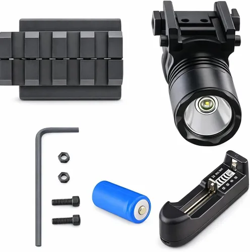 Gotical Adaptador de riel Wesson Sigma Picatinny de 4 ranuras ligero y duradero negro mate láser y linterna