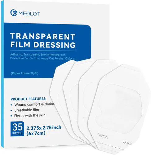 Vista 13 de LotFancy Apósito de película transparente, 2.37 x 2.75 pulgadas, 110 unidades, cubierta impermeable para heridas, vendaje transparente adhesivo
