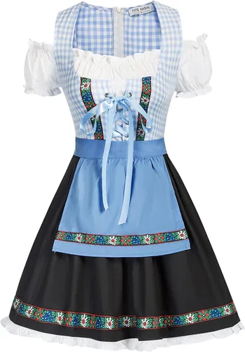 Kate Kasin - Vestido de tirolesa alemana para mujer, disfraz para el tradicional Oktoberfest bávaro, carnaval, Halloween
