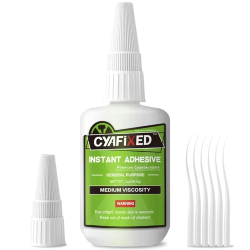 Vista 10 de Pegamento Super Líquido, Adhesivo Cianoacrilato Instantáneo Transparente de Viscosidad Media Gruesa, Pegamento CA Apto para Alimentos
