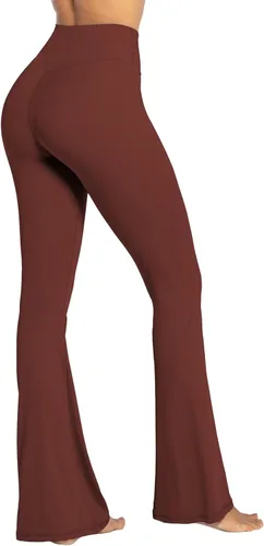 Vista 6 de Sunzel Leggings acampanados para mujer con control de abdomen, cintura cruzada y pierna ancha