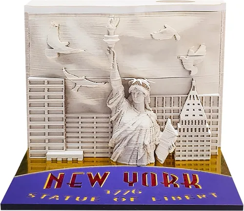 Vista 10 de Bloc de notas 3D para árbol de Navidad con luz, bloc de notas kawaii antiadherente, notas adhesivas 3D, bloc de notas de arte tridimensional