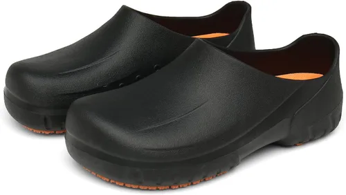 JSWEI Chef Shoes - Zuecos de cocina antideslizantes impermeables y a prueba de aceite para hombres, enfermería, jardín y uso al aire libre