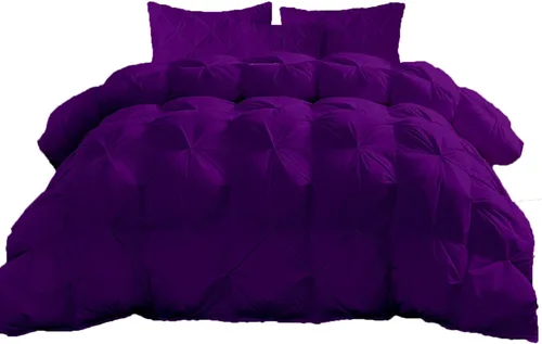 Vista 14 de Casual Design - Edredón de 1500 hilos, plisado, alternativo, tamaño individual de 68 x 86 pulgadas, 1 edredón y 2 fundas de almohada, 27.64 oz/m²