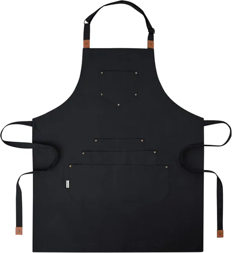 Vista 9 de Cotton Canvas Apron for Women & Men – Adjustable Neck Strap & Waist Ties with Pockets