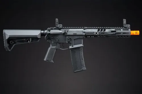 Vista 2 de Lancer Tactical Gen 3 SLR SD AEG Rifle de Airsoft de 9 pulgadas Ambidextro Control izquierdo/derecho con protector de mano SLR con licencia