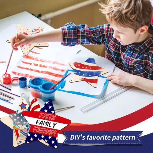 Vista 184 de Adornos de Letras de Madera PAPÁ para Pintar de 7 Pulgadas, Tamaño Grande, Recorte de Papi de Madera para el Día del Padre, DIY en Blanco, Madera