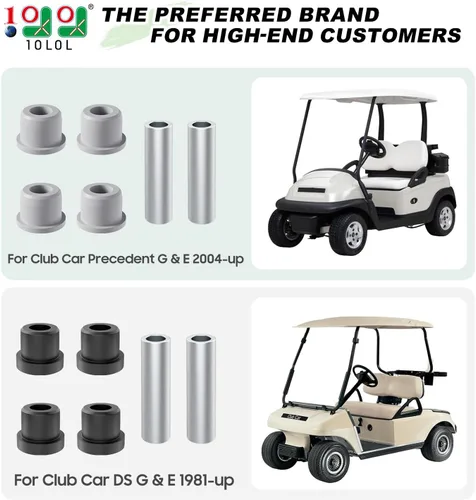 Vista 2 de 10L0L Golf Cart Front Leaf Spring Kit for Club Car DS & Precedent, Standard/Heavy Duty Leaf Spring with Bushings & Sleeves, Replace OEM 1012030