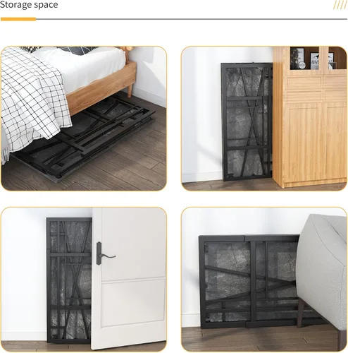 Vista 37 de Escritorio plegable de 47 pulgadas, no requiere montaje, mesa de oficina en casa, escritorio de campamento para computadora de juegos, color beige