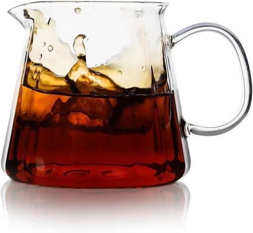 Vista 9 de watchget Jarra de café de vidrio de 16.9 fl oz/17 oz – Servidor de café de borosilicato fino resistente al calor, cafetera transparente para verter