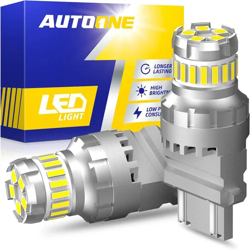 Vista 17 de AUTOONE Bombilla LED 1157 color amarillo ámbar para luz intermitente, 2057 2357 7528 BAY15D Bombilla LED para luces intermitentes, luces de freno