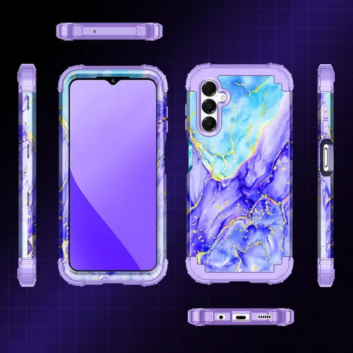 Vista 3 de Casetego Funda para Galaxy A16 5G, Tres Capas de Alta Resistencia Robusta a Prueba de Golpes, Protección Completa Rugosa de PC Duro + Parachoques