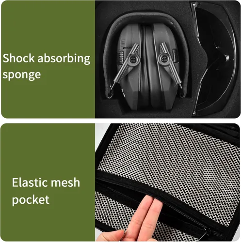 Vista 2 de PAIYULE Funda para orejeras electrónicas delgadas de Walker's Razor / para Howard Leight Shooting Caza Audición Protección de los oídos