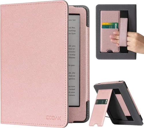 Vista 281 de CoBak Funda inteligente para Kindle Paperwhite de 6.8" de 11ª generación 2021 con función de encendido automático, ligera, delgada, de piel **Salvia
