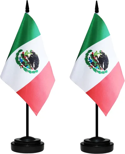 Vista 30 de Juego de banderas de escritorio de Argentina, paquete de 2 banderas argentinas de mesa, mini bandera de escritorio pequeña con poste negro sólido