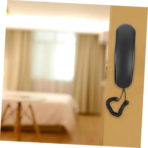 Vista 3 de Vintage Wall-mountable Telephone for Sound Transmission Retro Antique Design for Living Room Bedroom and Hotel Use