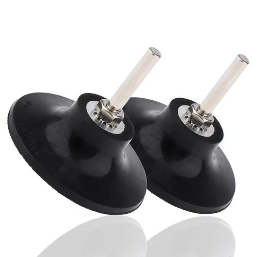 Vista 2 de Yakamoz Soporte de disco de lijado con bloqueo de rollo de 3 pulgadas con vástago de 1/4 de pulgada de cambio rápido, adaptador de almohadilla