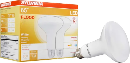 Vista 24 de Sylvania - Bombilla LED Flood BR30, equivalente a 65 W, eficiente 9 W, base media, regulable, 2700 K, blanco suave, 1 paquete (40460)