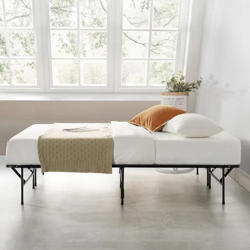 Vista 4 de Marco de metal para cama Best Price Mattress, somier innovador, Acero, Negro