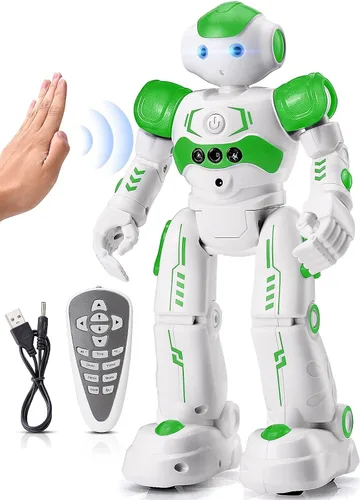 Vista 14 de KingsDragon - Robot RC, juguetes para niños, gestos y detección programable, robot inteligente a control remoto para niños de 3 a 8 años, regalo