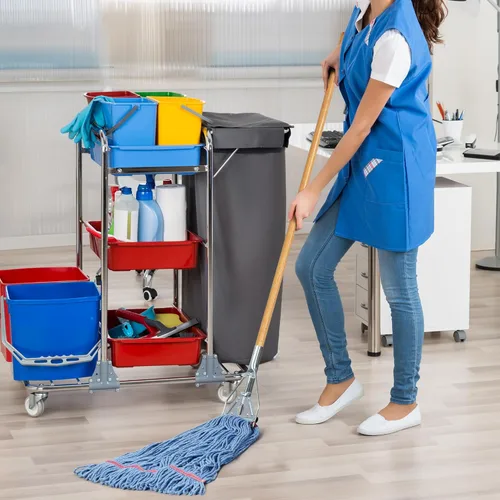 Vista 4 de Matthew Cleaning - Cabezal de trapeador de servicio pesado de 20 oz, repuesto comercial para limpieza general y de pisos, repuesto de cabezal de Azul