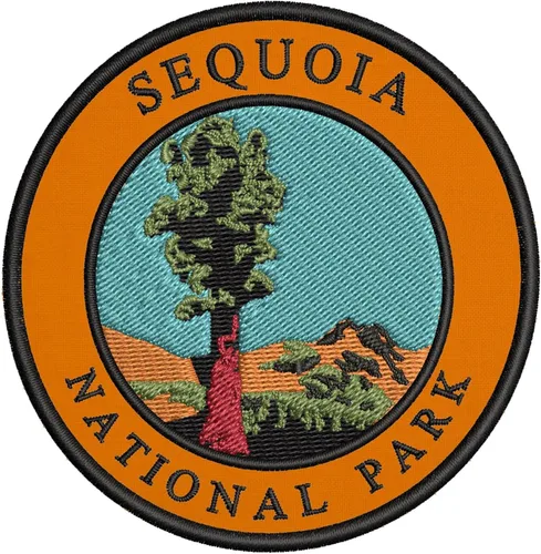 Parche bordado del Parque Nacional Sequoia para planchar o coser, bordado decorativo, con apliques de ropa, chaleco, chaqueta, costuras premium,