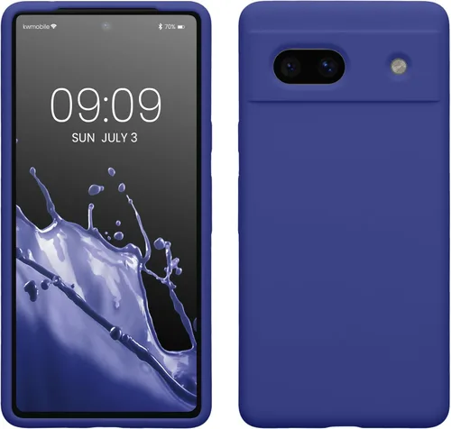 Vista 249 de kwmobile Funda Compatible con Google Pixel 6 Pro - Funda de Teléfono de Silicona TPU con Acabado Suave - Azul Caribe