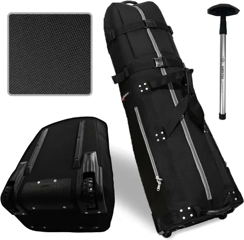 CaddyDaddy Nueva funda acolchada de primera clase premium para club de golf con ruedas, bolsa de viaje de golf resistente para aerolíneas