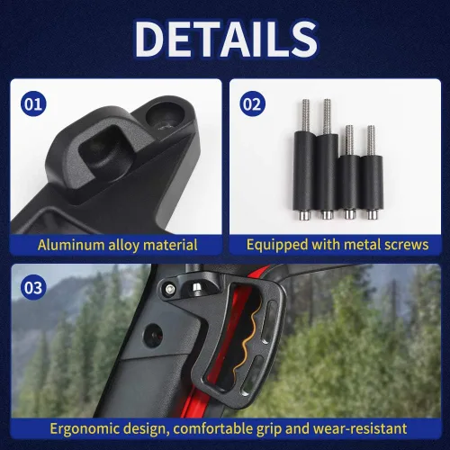 Vista 4 de Voodonala for Jeep JK Black Metal Grab Handles Kit for 2007-2018 Jeep Wrangler JK JKU 2 & Unlimited 4 Door 4pc (Upgraded Version)