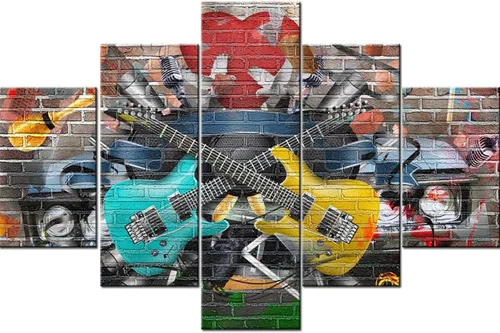 Vista 87 de Tumovo Music - 5 piezas pintura sobre lienzo