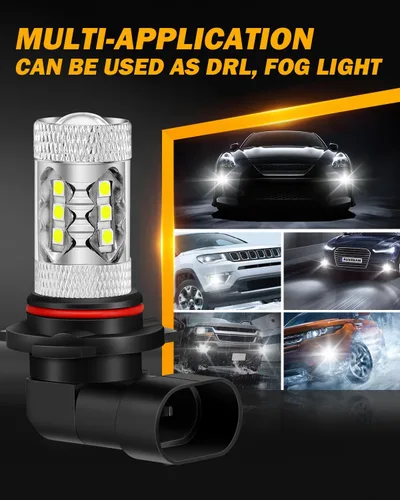 Vista 8 de Auxbeam - Bombilla LED para luces de señal, giro, freno, estacionamiento, trasera, DRL y antiniebla (2 unidades), Blanco