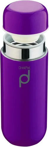 Vista 5 de Drinkpod Grunwerg HCF-200P - Frasco de cápsula aislada al vacío, acero inoxidable, rosa, 6.8 fl oz