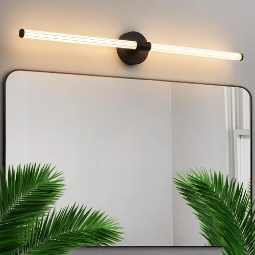 Vista 14 de Lámparas LED de baño, luces doradas para baño, iluminación completa de 360°, regulable, barra de luz LED de 24 pulgadas sobre espejo, aplique