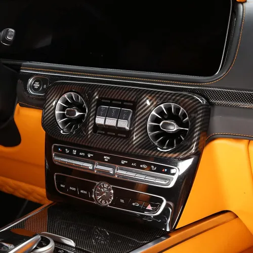 Vista 5 de Marco de ventilación frontal para Mercedes Benz Clase G (2019-2020), consolas centrales, salida de viento de aire acondicionado, tablero de ABS