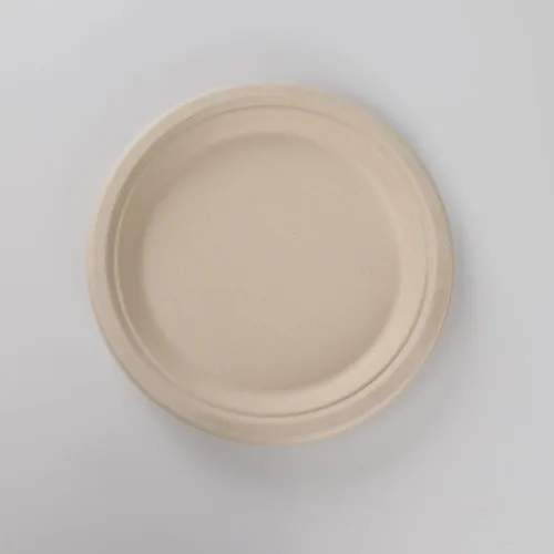 Vista 7 de Platos de papel compostables de 9 pulgadas – Paquete de 125 Bagazo de caña de azúcar resistente Microondas y fugas Platos desechables