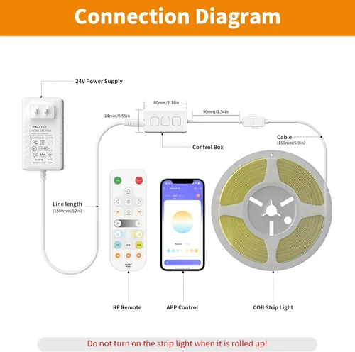 Vista 7 de PAUTIX Kit de controlador LED CCT SP542E Wi-Fi+Bluetooth, compatible con Alexa/Google Assistant, control remoto RF de aplicación, regulador LED CCT