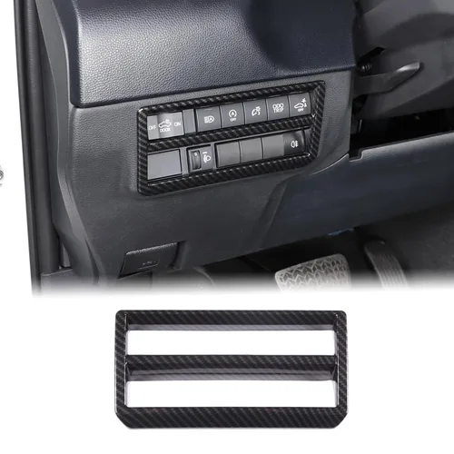 Aunginsy Botón de interruptor de faros para coche, con cubierta de marco y embellecedor, compatible con Toyota Tundra/Sequoia 2022-2023 - Accesorios