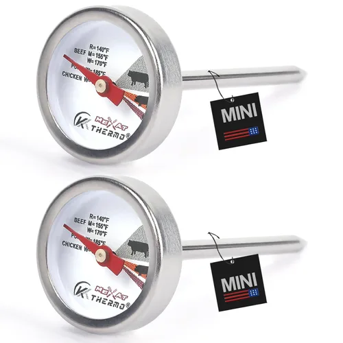 Vista 10 de Termómetro de carne de lectura instantánea Termómetro de cocina de 2 pulgadas para cocinar líquidos, filetes, verificación de temperatura de pavo
