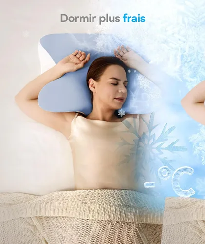 Vista 5 de Almohada Cervical para el Cuello para Alivio del Dolor - Almohada Cervical para Personas que Duermen de Lado, Espalda y Estómago, Almohada