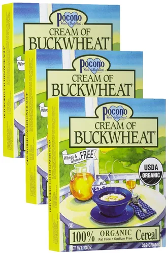 Vista 3 de Pocono Crema de cereales trigo sarraceno orgánico sin gluten, 13 onzas (paquete de 1) el embalaje puede variar