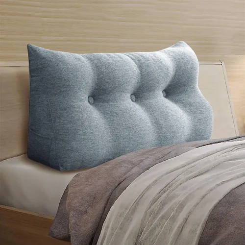Vista 51 de WOWMAX - Almohada grande triangular con respaldo para cabecera, almohada de posicionamiento para lectura en forma de cuña, con funda extraíble