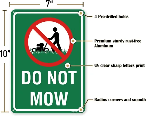 Vista 2 de Paquete de 4 letreros de aluminio duradero de 7 x 10 pulgadas, con protección UV y resistente a la intemperie, tinta duradera, fácil de instalar