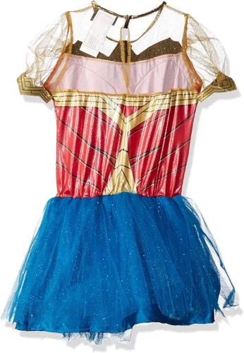 Vista 2 de Rubies Costume Disfraz de la Liga de la Justicia Premium Mujer Maravilla para niñas M Multicolor