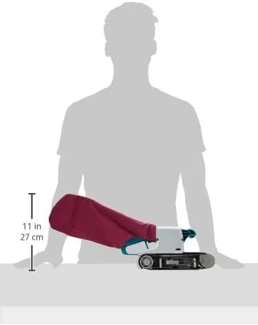 Vista 9 de MAKITA Lijadora de correa de 3 x 24 pulgadas, sin polvo, modelo 9924DB, azul