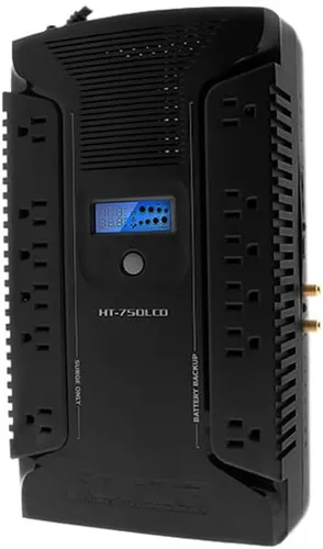 Vista 5 de Forza UPS 750VA/450W Línea Interactiva Ininterrumpida Fuente de Respaldo de Batería, 12 Tomacorrientes, AVR, Pantalla LCD, USB, Coaxial, Garantía