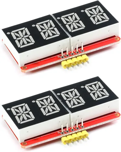 Vista 3 de 2 unids 0.54 "HT16K33 4 Bit Meter Módulo de tubo digital color verde esmeralda 0.54 pulgadas módulo de pantalla LED I2C IIC para Arduino