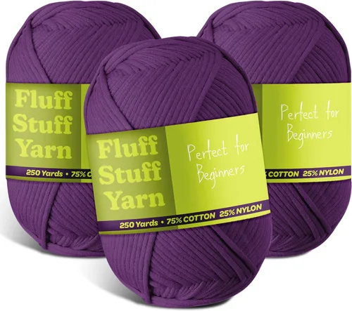 Vista 48 de Hilo suave para ganchillo - Hilo de ganchillo y tejer, hilo para principiantes con puntadas fáciles de ver, hilo Amigurumi de 250 yardas, hilo